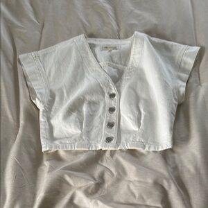 Button-Up Crop Top